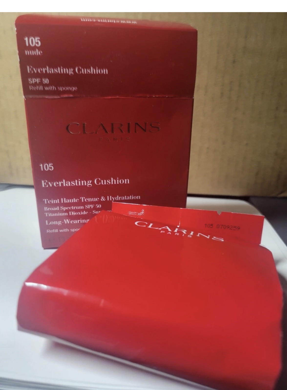 Clarins Everlasting Cushion Foundation SPF 50 Hydrating Foundation REFILL #NUDE
