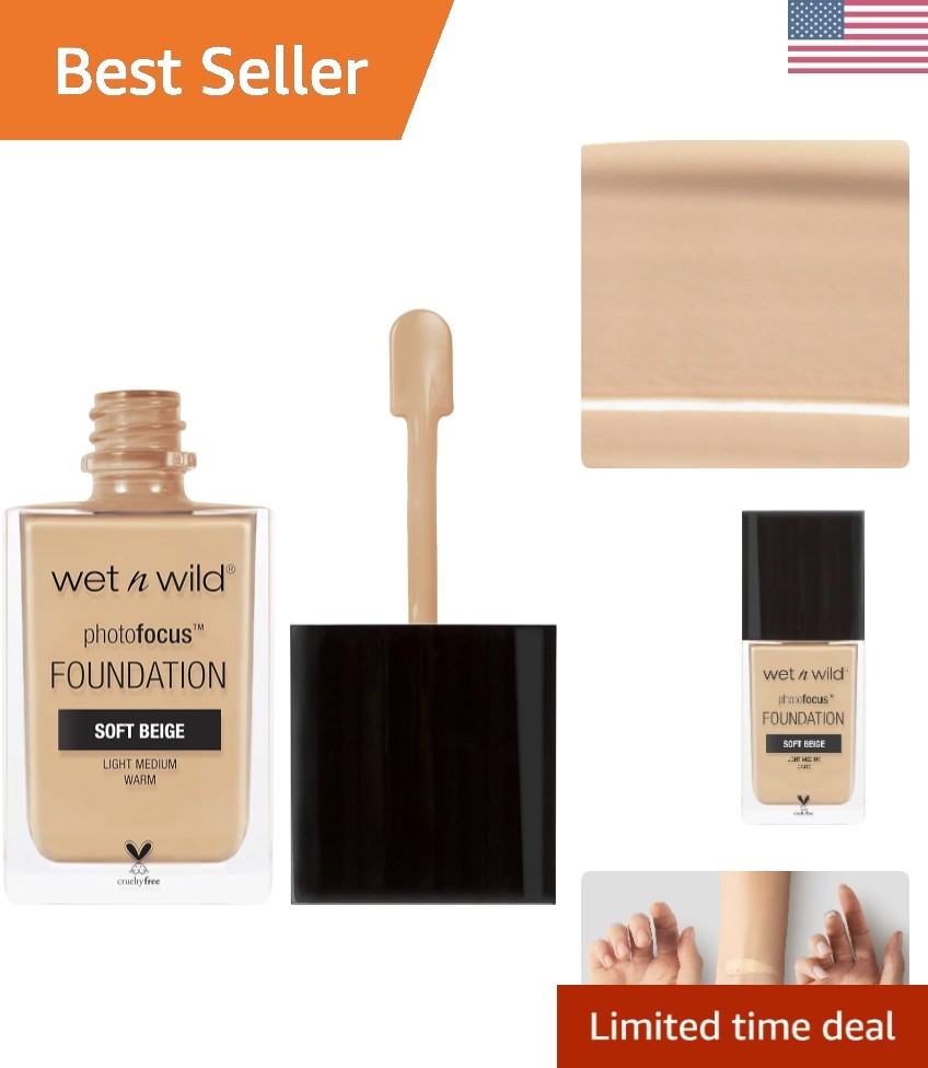 Photo Focus Matte Liquid Foundation Soft Beige, & Cruelty-Free