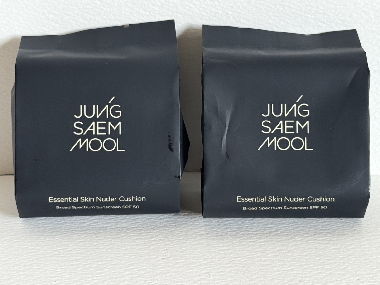 2 PACK Jung Saem Mool Essential Skin Nuder Cushion Refill, #19 Light 14G Each