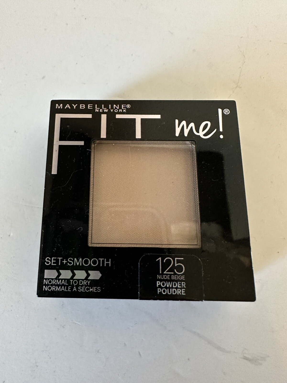 Maybelline Fit Me! Set+Smooth Normal to Dry Powder Makeup NEW 125 Nude Beige