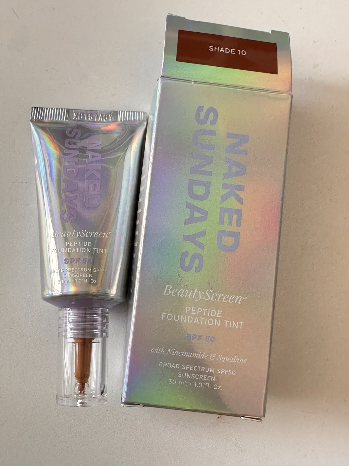 Naked Sundays BeautyScreen SPF 50 Mineral Peptide Foundation Tints, 2-in-1 SP
