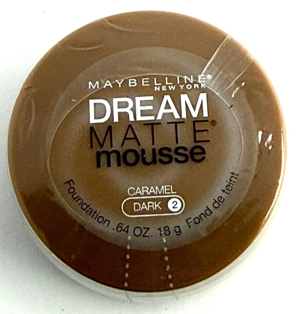 Maybelline Dream Matte Mousse Foundation Caramel Dark 2 NEW Sealed 0.64oz