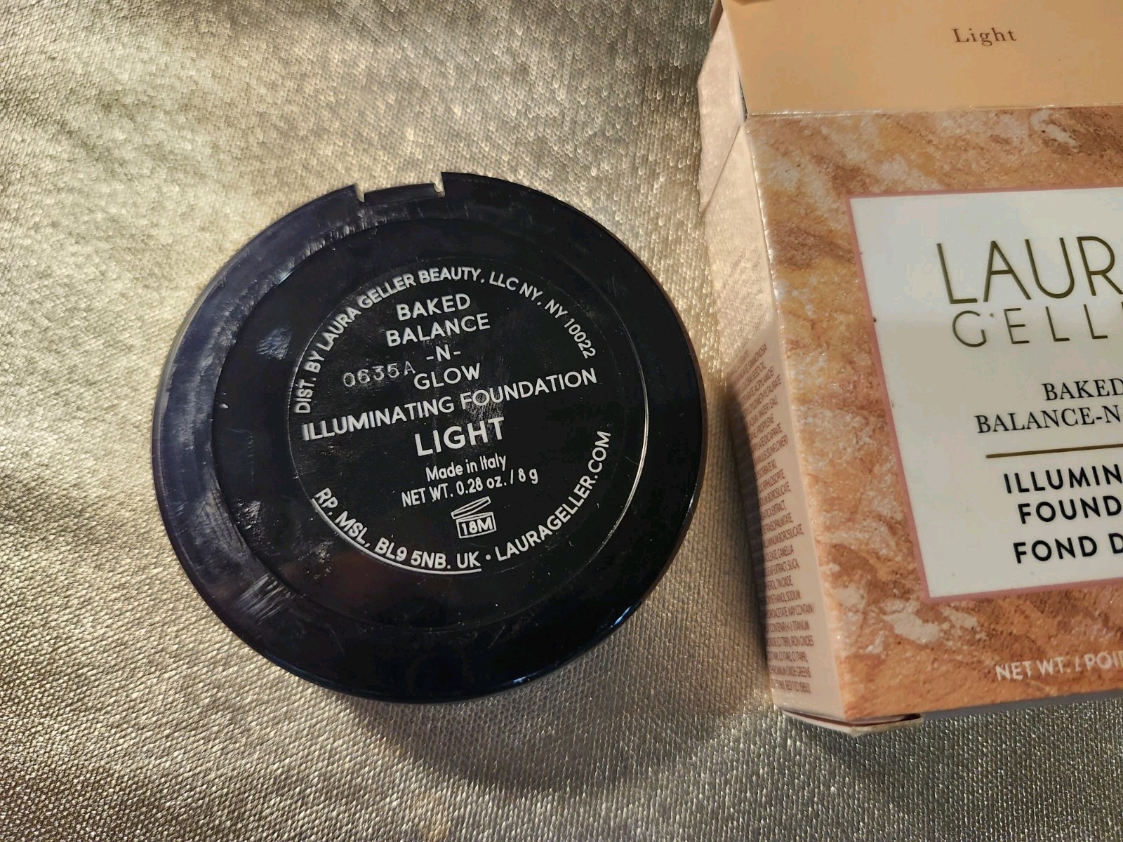 LAURA GELLER Baked Balance-n-Brighten LIGHT Color Correcting Foundation 0.32oz