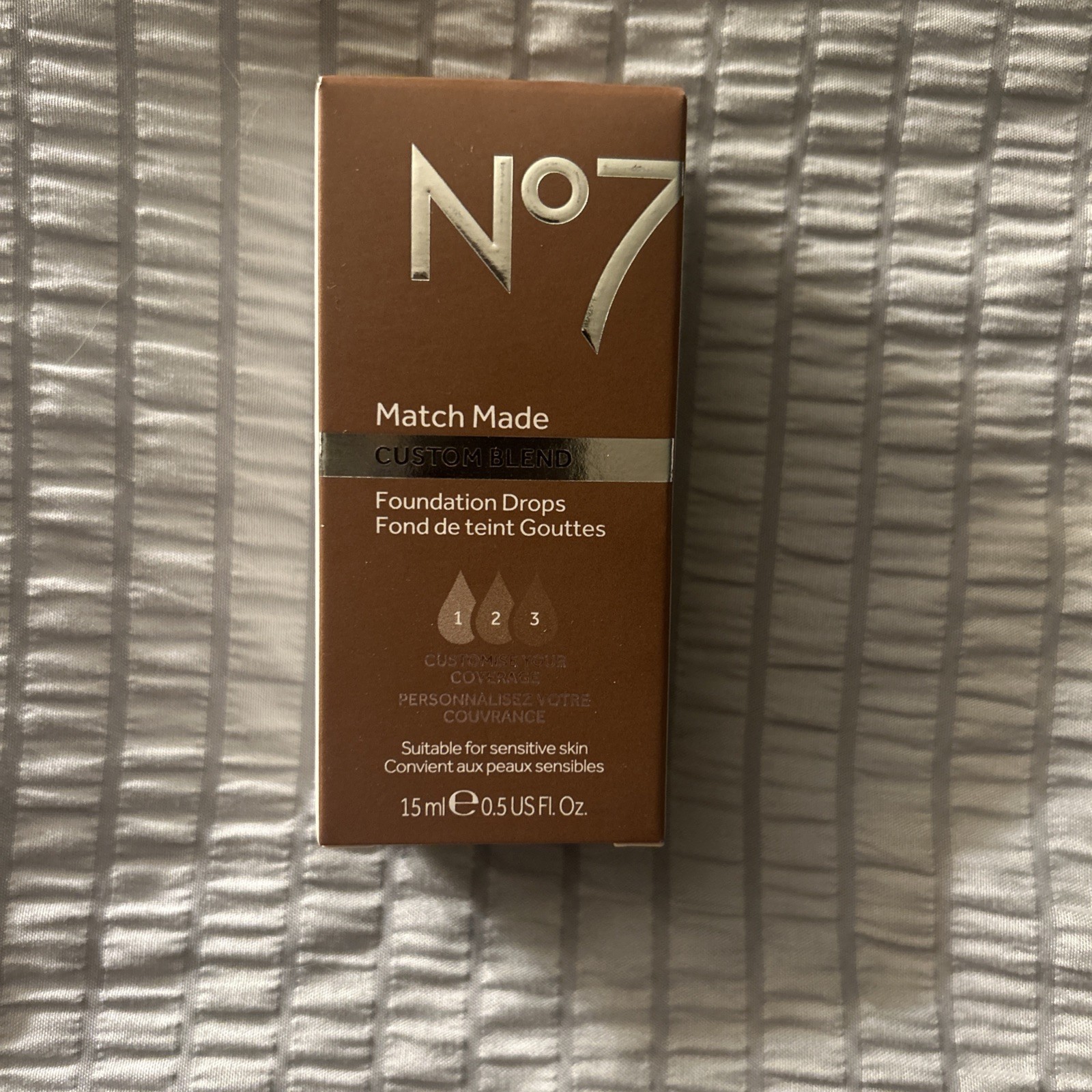 No7 Match Made Custom Blend Foundation Drops 15ml/0.5 oz, Mocha New In Box