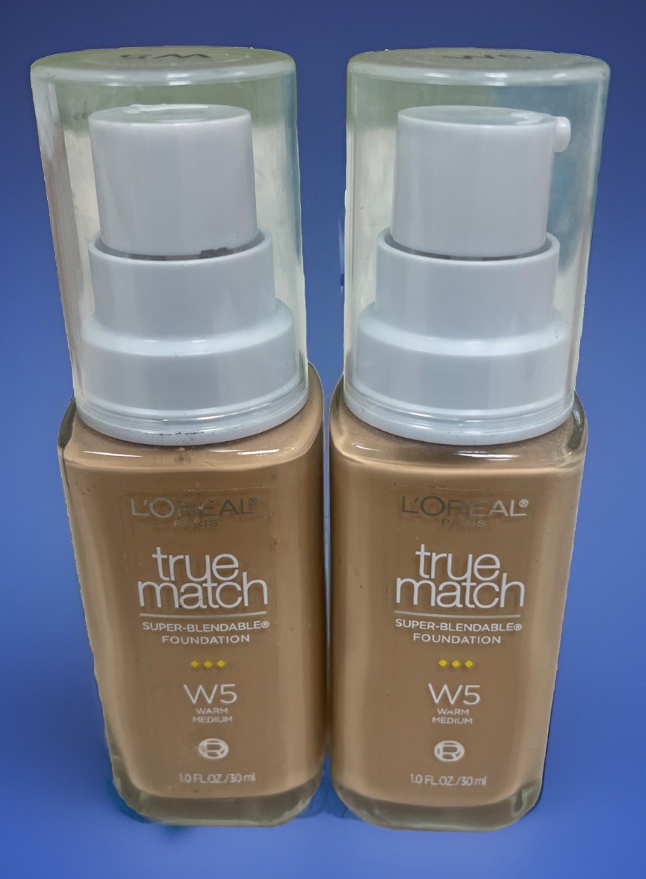 L’Oreal True Match Super Blendable Foundation W5 Warm Medium 2 Bottles