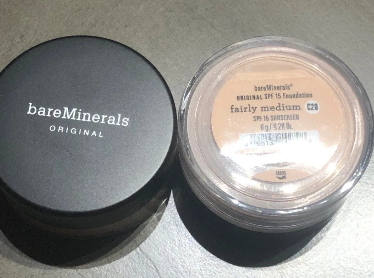 2 Packs BareMinerals Original Foundation Fairly Medium C20 8g/0.28oz
