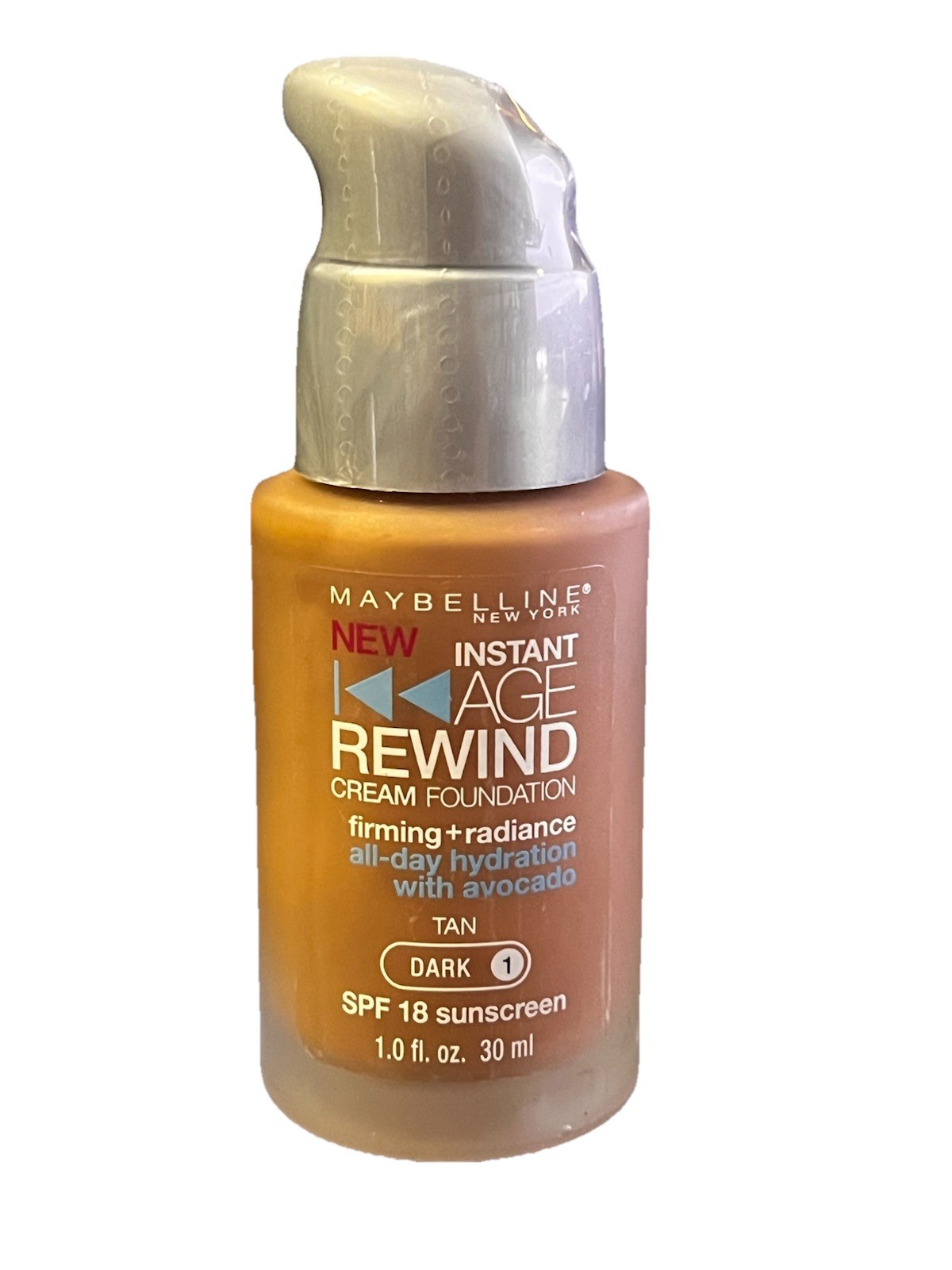 Maybelline New York Instant Age Rewind SPF 18 Cream Foundation, Tan – Dark 1