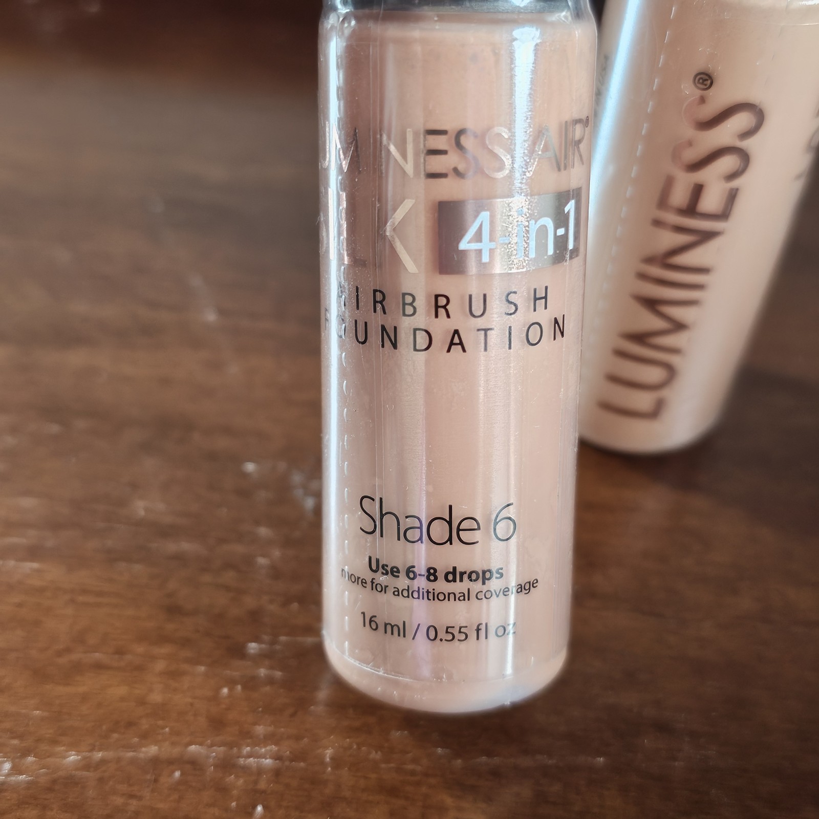 (2) Luminess Silk Airbrush Foundation 4-in-1 Shades 5 & 6 = 2 Bottles NEW Sealed