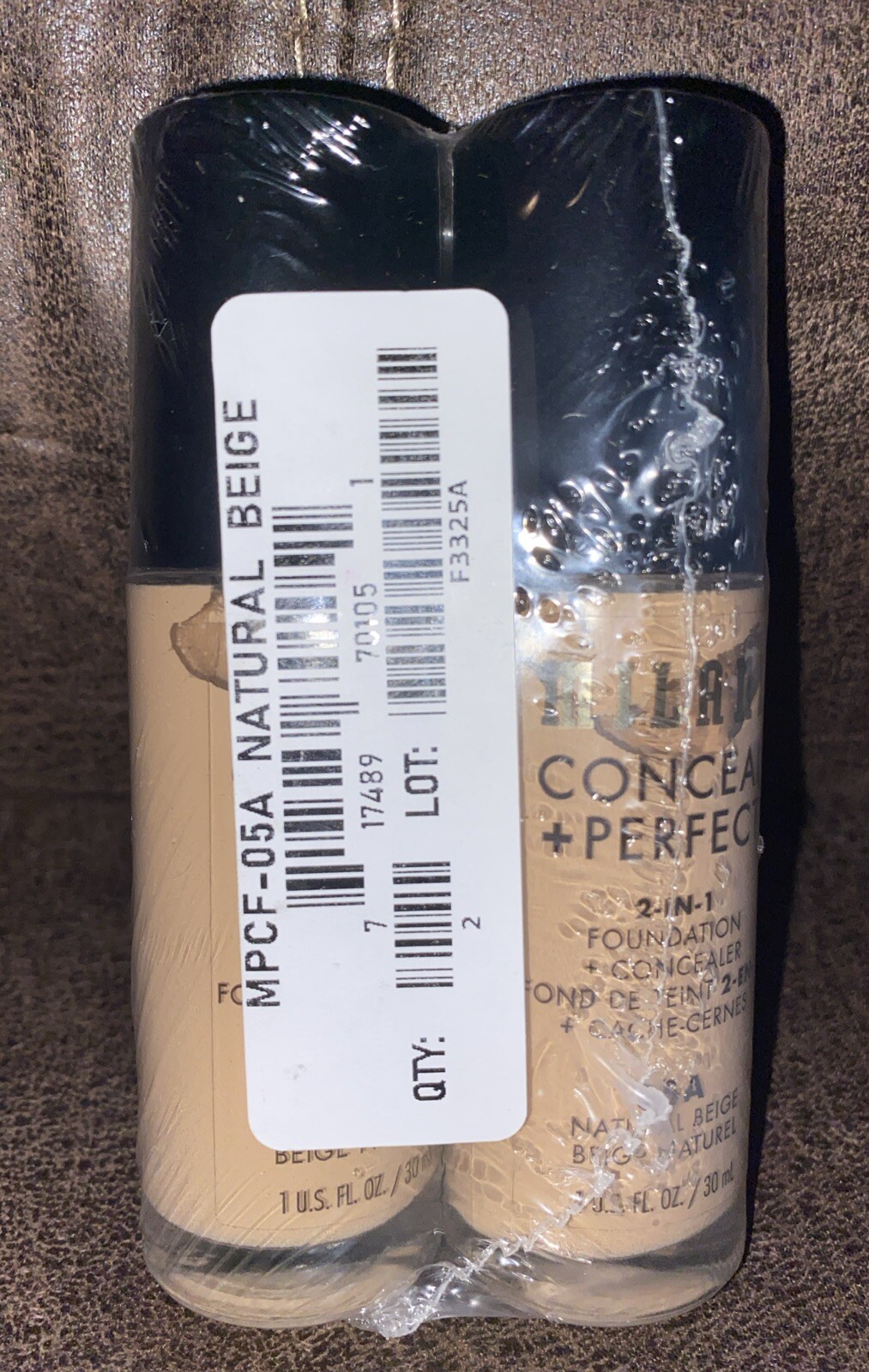 x2 Milani NATURAL BEIGE 05A Conceal + Perfect 2-in-1 Foundation + Concealer 1oz