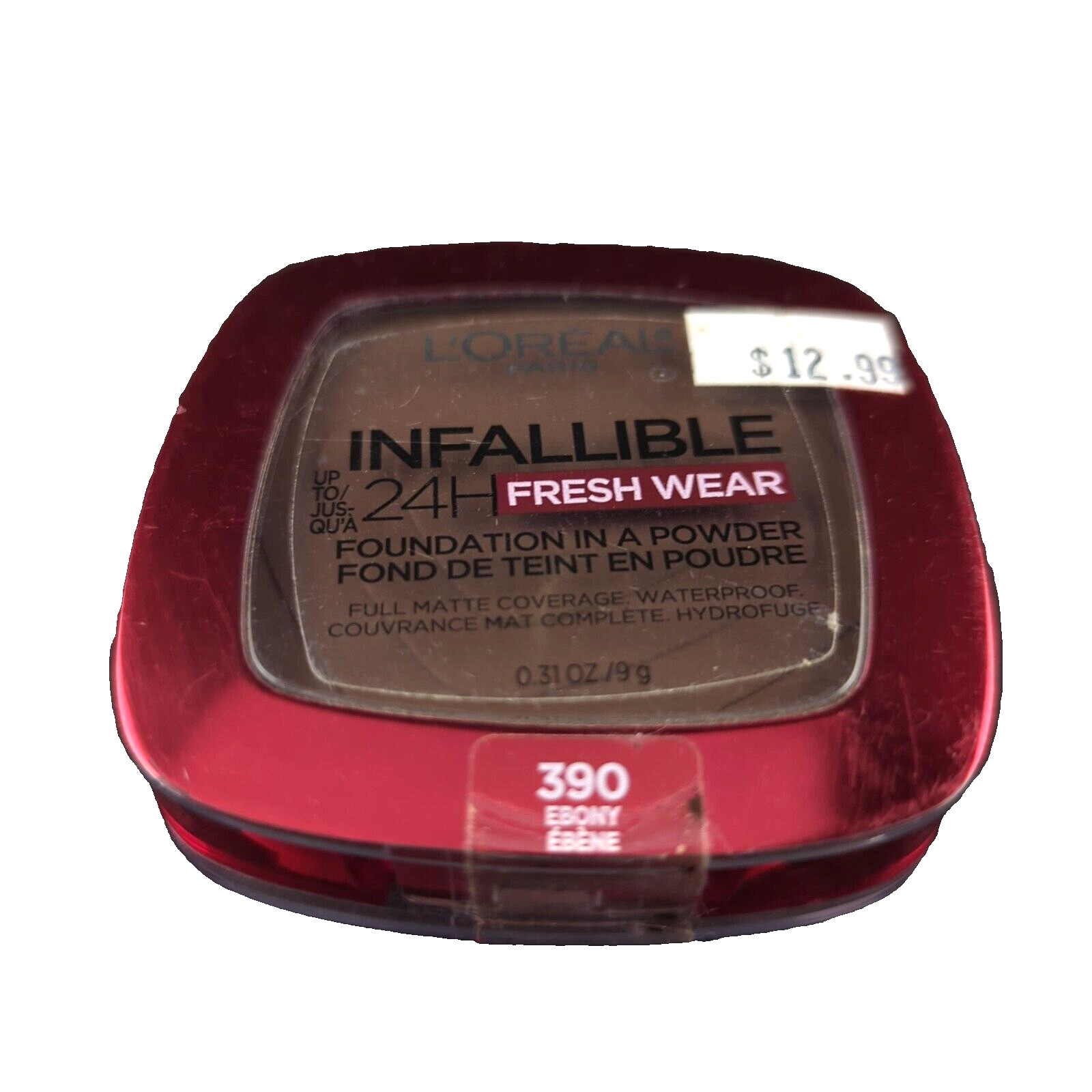 L’Oréal Makeup Infallible Fresh Wear Foundation Powder “390 Ebony” Full 0.31oz
