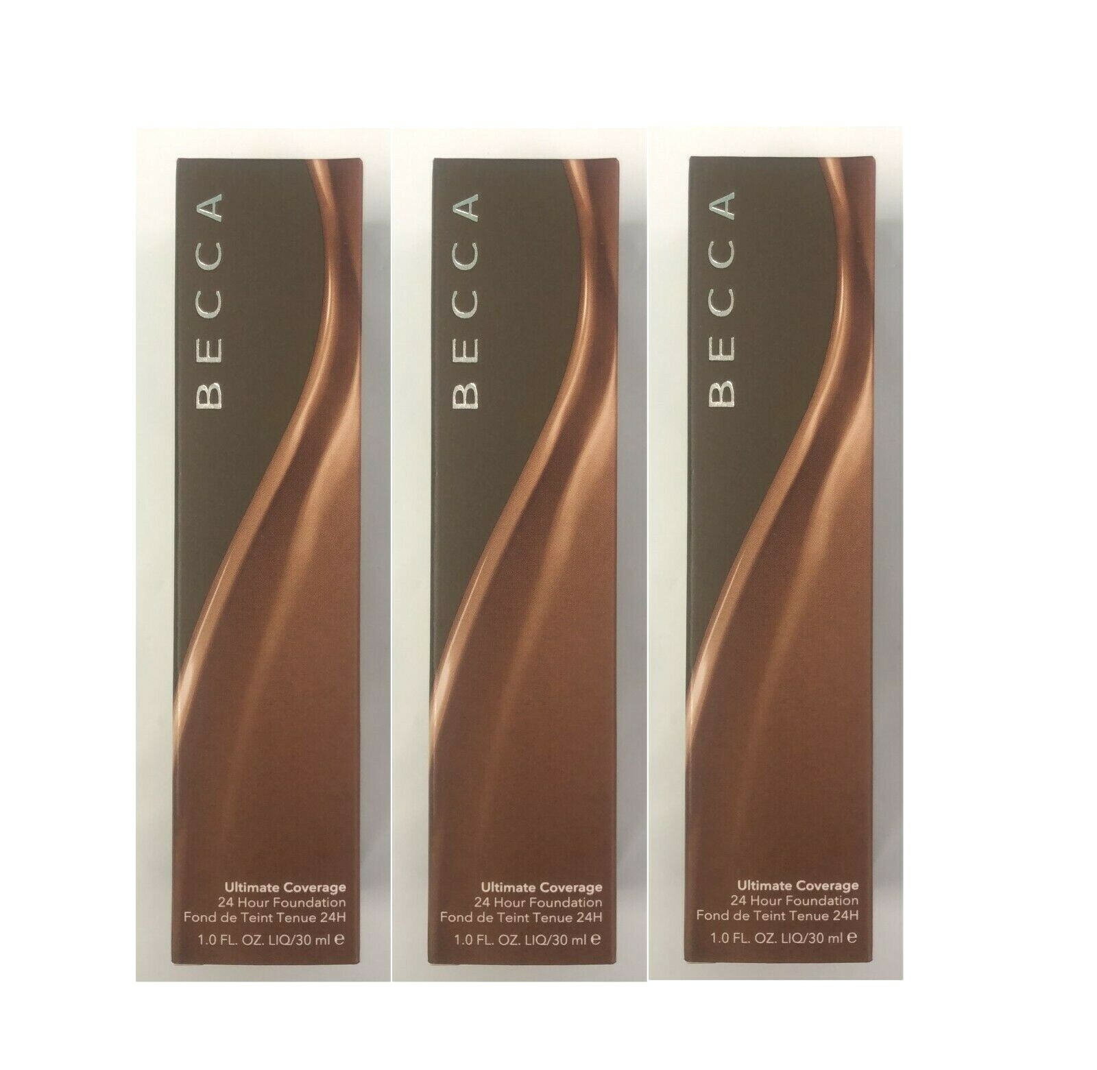 3X BECCA – Ultimate Coverage 24-hour Foundation – *CACAO* 1 oz/ 30 ml EACH