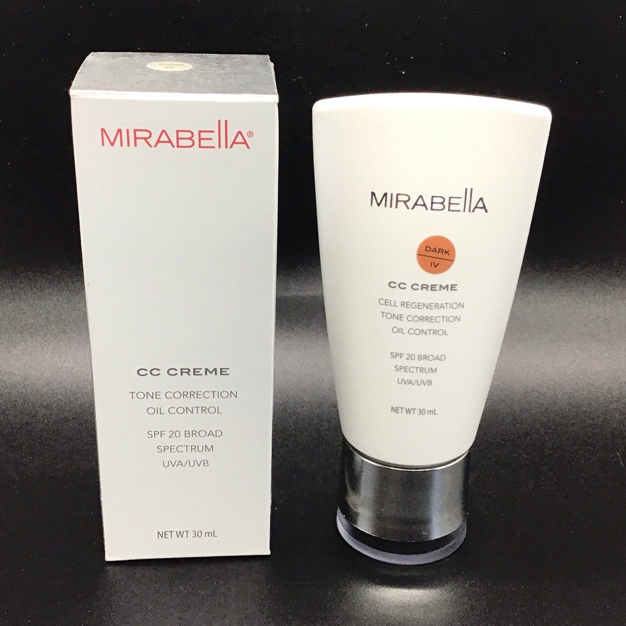 Mirabella CC Creme Tone Correction Oil Control SPF 20 Dark IV Exp 3/2016