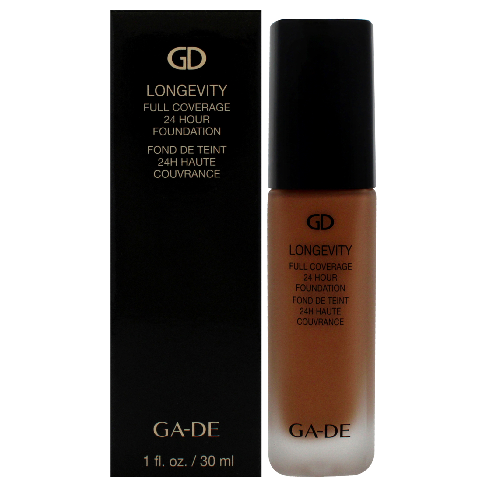 Longevity Full Coverage 24Hr Foundation – 555 Chestnut by GA-DE for Women – 1 oz