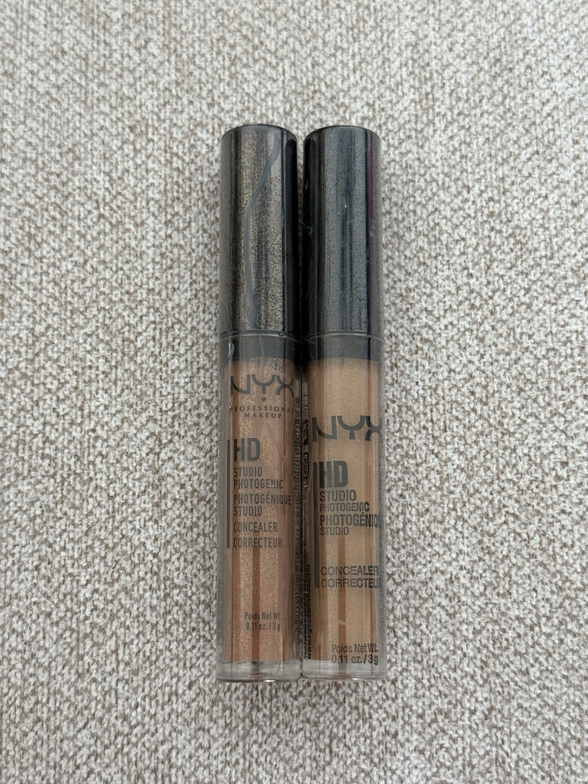 2PCS NYX Hd Studio Photogenic Concealer – CW08 Nutmeg & CW07 Tan/Bronze