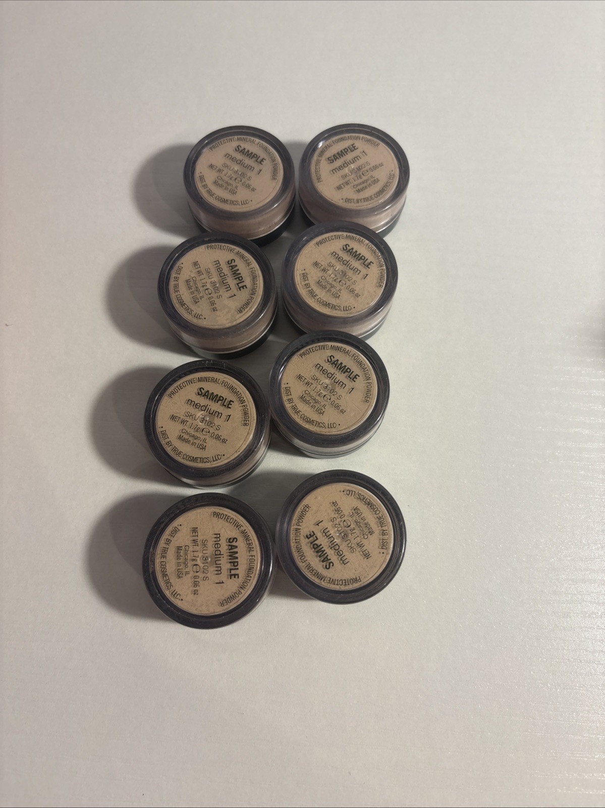 8-True Cosmetics Protective Mineral Foundation Powder MEDIUM 1- 1.7g/0.06oz
