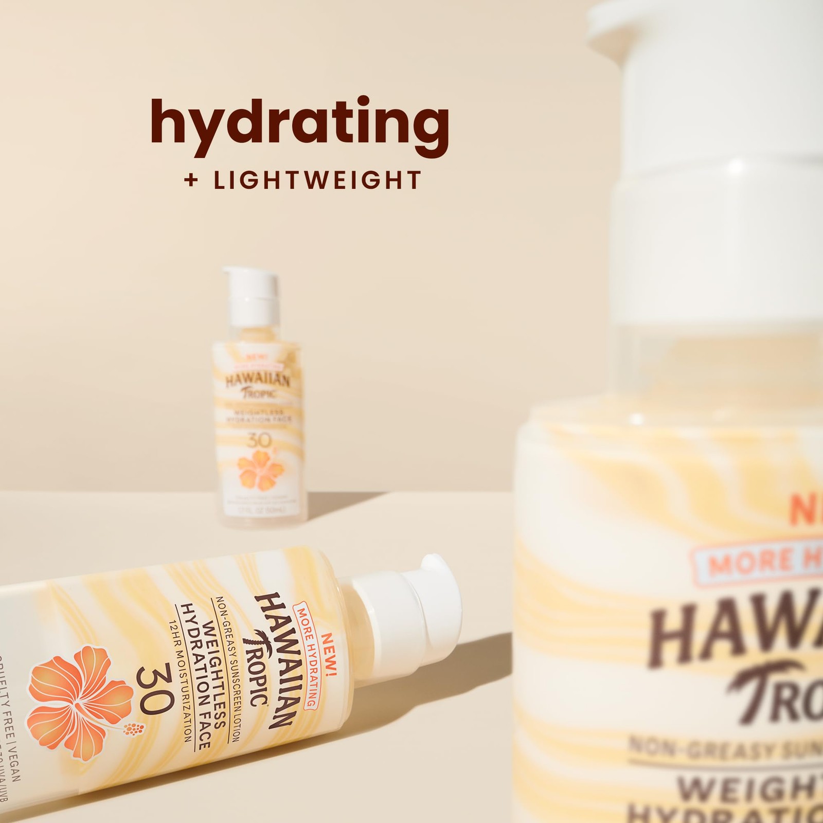 Hawaiian Tropic Weightless Hydration Lotion 1.7 Fl Oz (Pack of 1), SPF 30