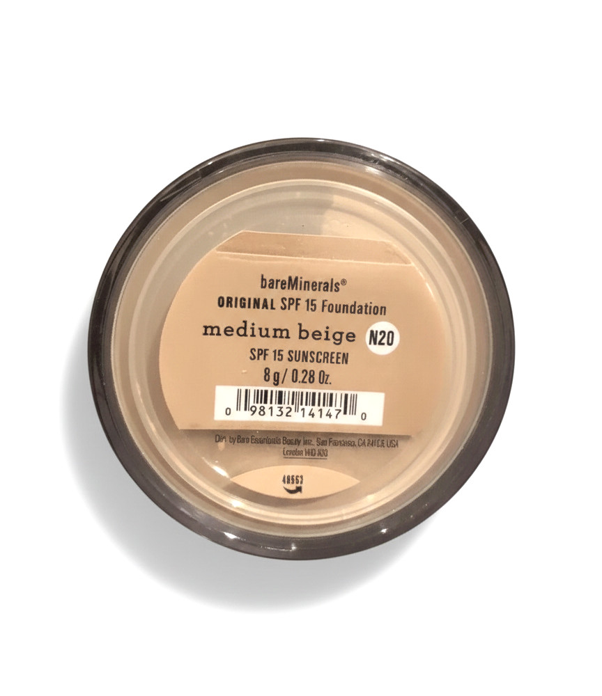 BareMinerals Original SPF 15 Foundation Medium Beige N20 8g Loose Powder Makeup