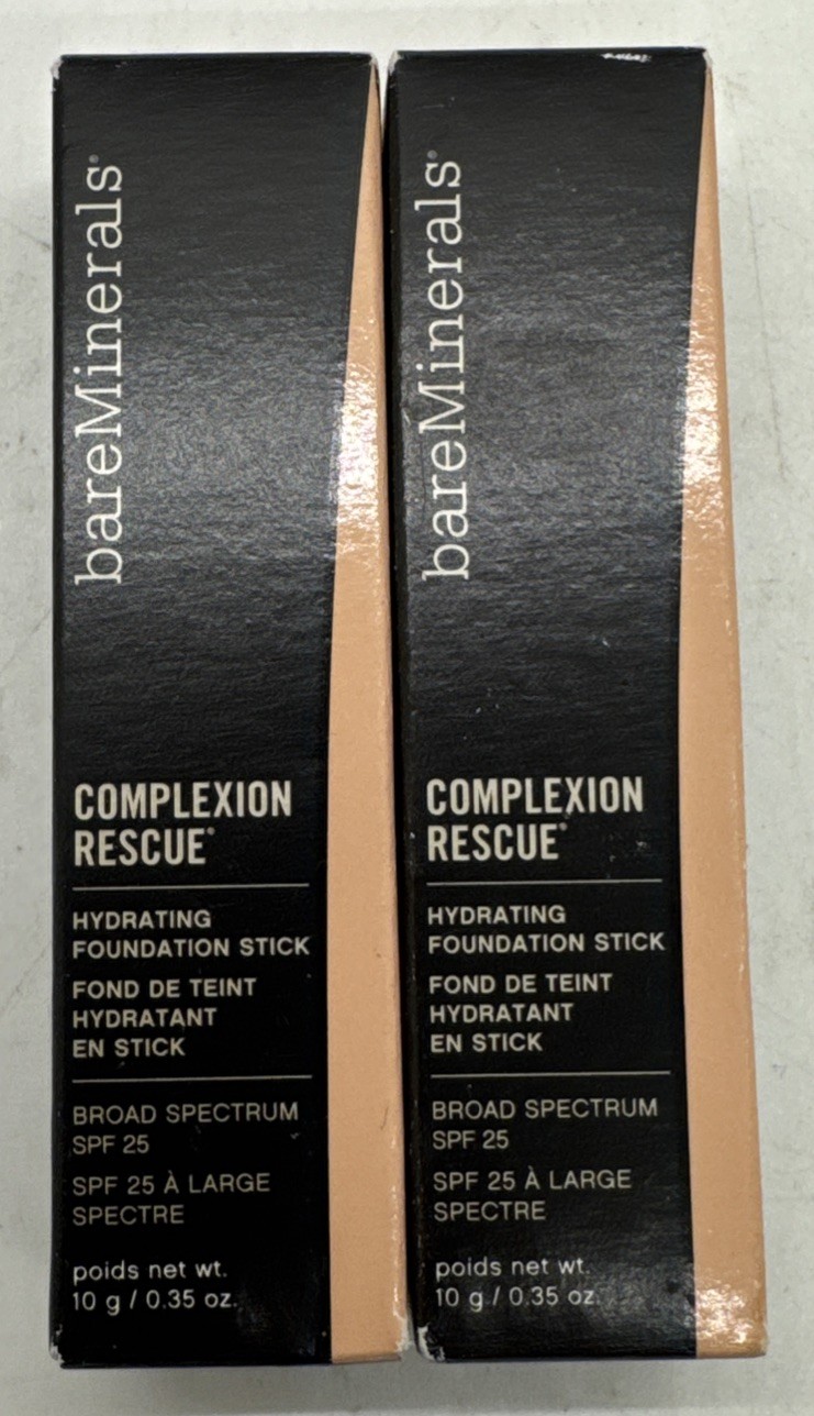 Lot Of New 2 bareMinerals Complexion Rescue Hydrating Foundation Stick Suede 04