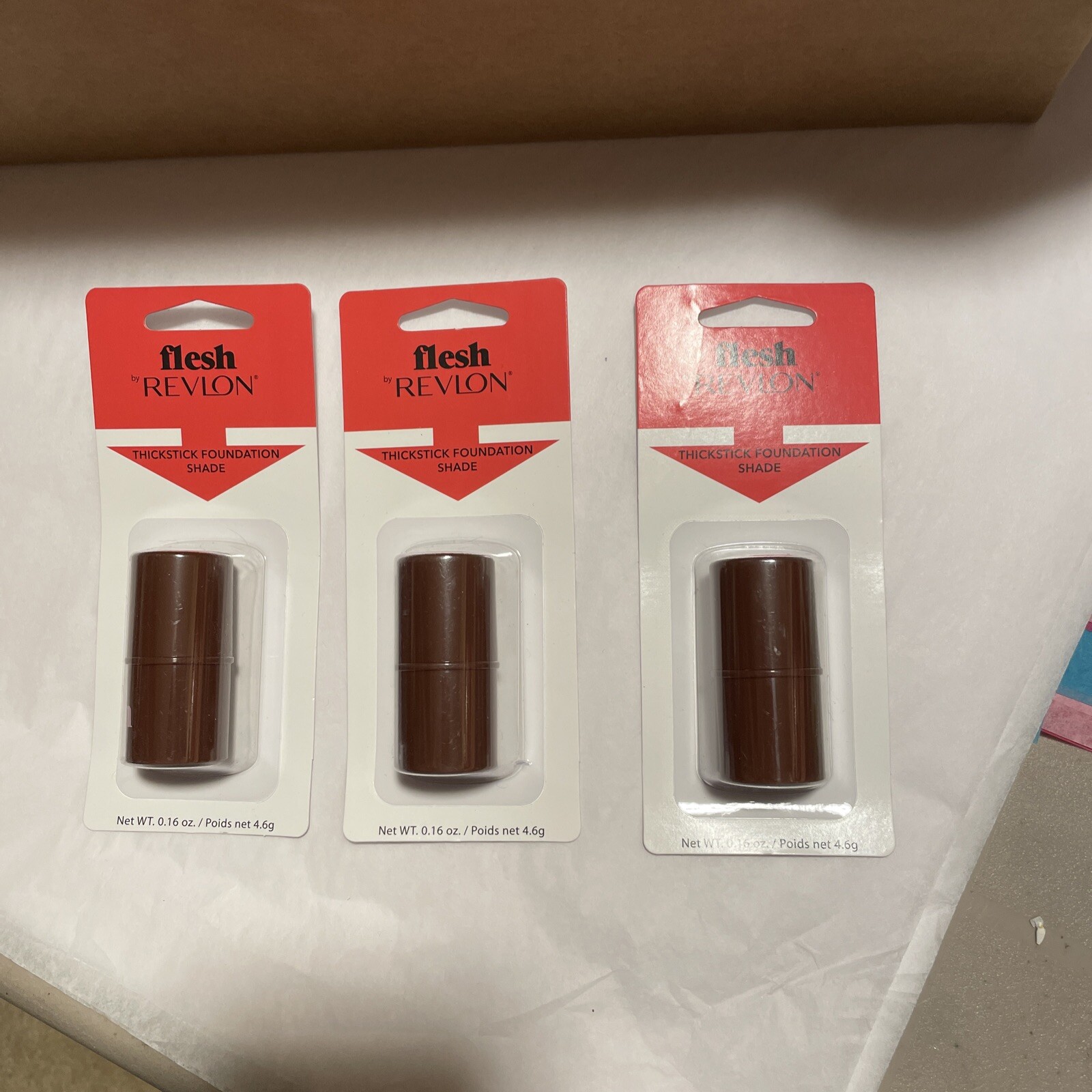 3x Flesh Thickstick Foundation #38 Hot Cocoa 0.16 Oz (4.6 g) Revlon Makeup New