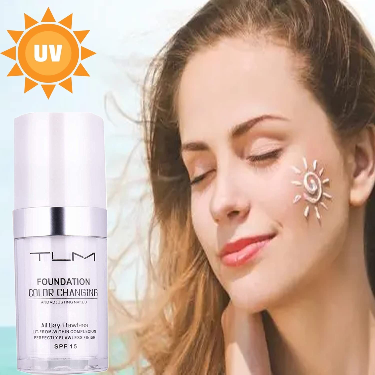 2Pcs 30ml TLM Colour Changing Foundation Makeup Concealer Cover Cream Full Co…