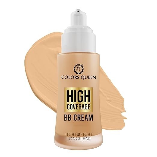 Colors Queen High Coverage BB Cream Foundation with SPF-15 | Lightweight Cream F
