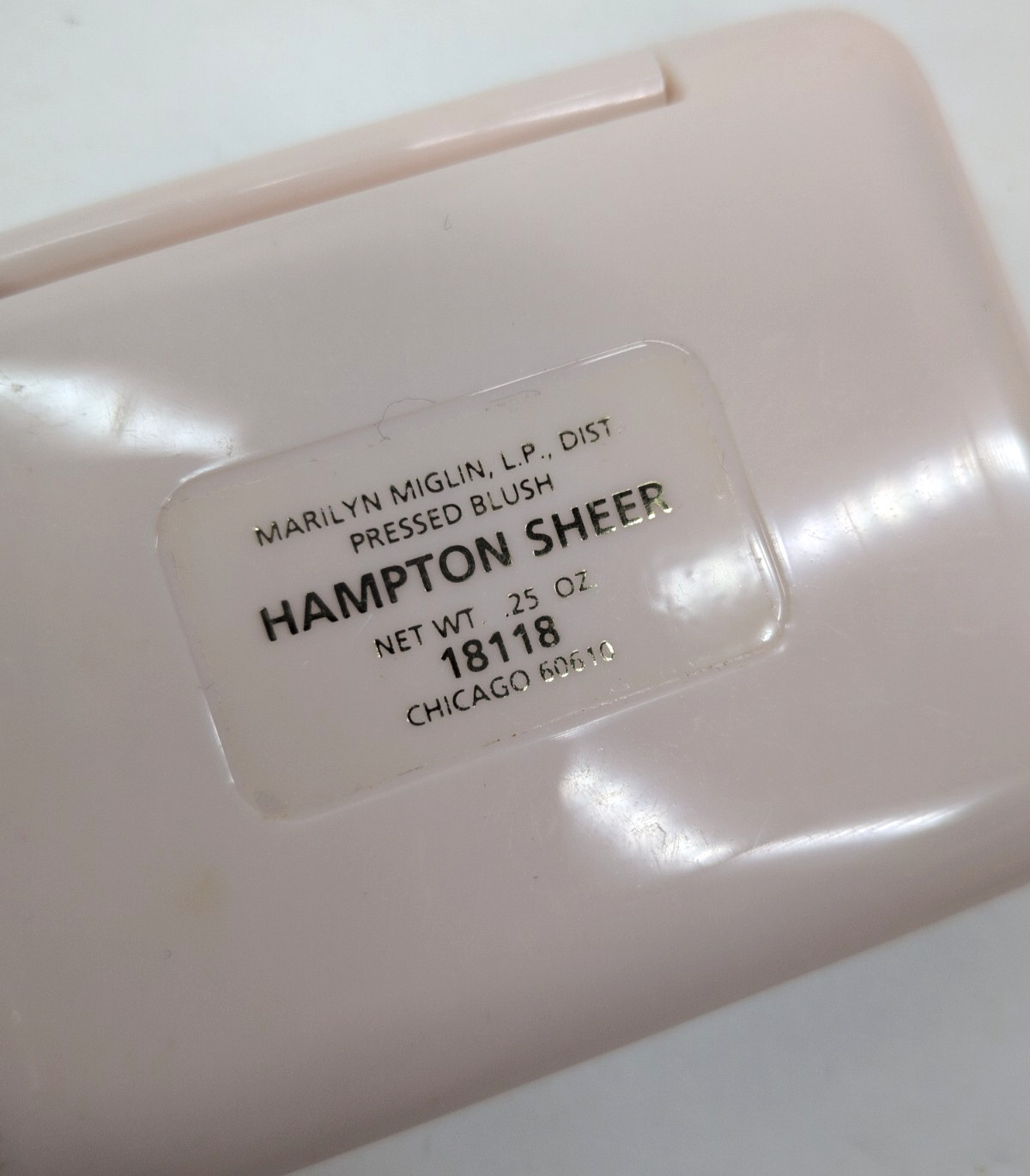 VNTG NEW!🥰Marilyn Miglin HAMPTON SHEER 18118 Pressed Blush Brush Compact MakeUp