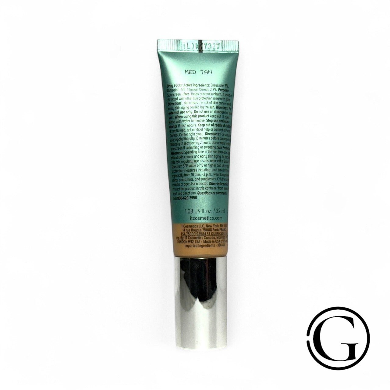 It Cosmetics CC+ Natural Matte Cover Correcting Cream SPF 40 1.08 oz Medium Tan