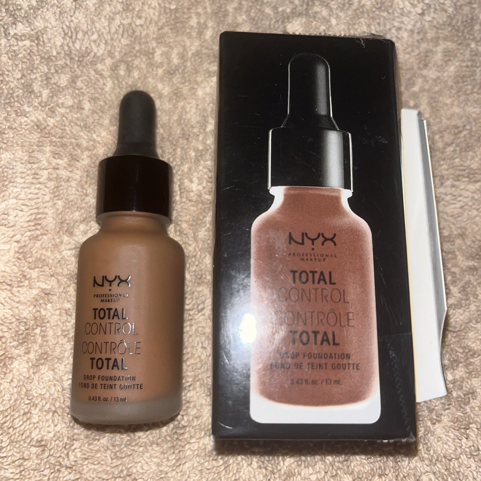 NYX Total Control Pro Drop Foundation 0.43fl.oz./13ml TCDF21 Cocoa NEW NIB