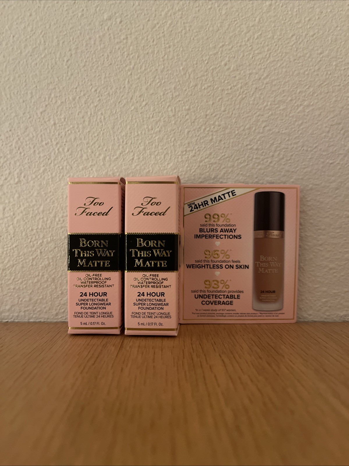 Too Faced Born This Way Matte 24 Hour Foundation Warm Sand 5 ML 2 Pack