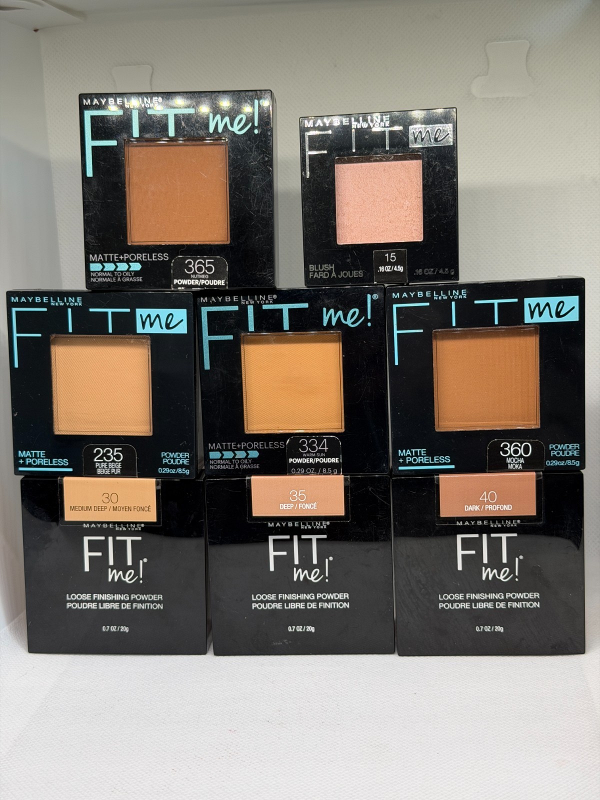 Fit Me! Finishing Powder, Matte & Poreless Powder, Blush, Foundation Stick