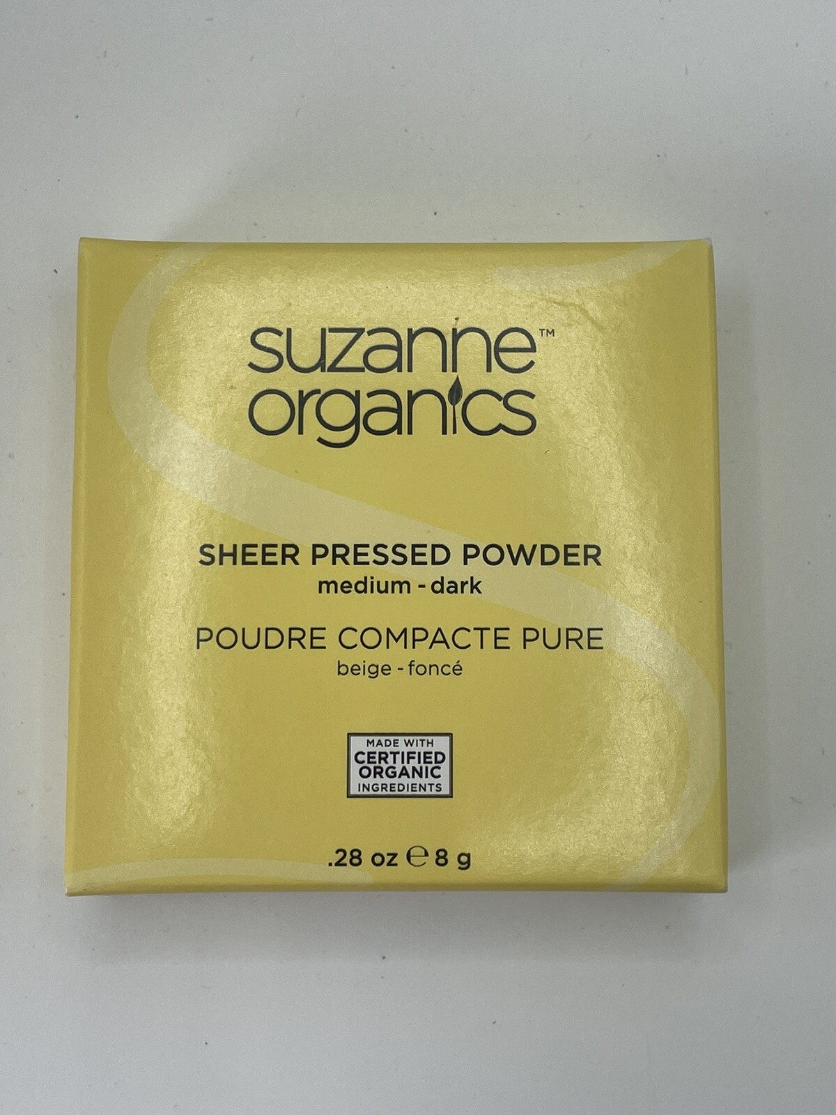Suzanne Organics Sheer Pressed Powder Medium – Dark New!