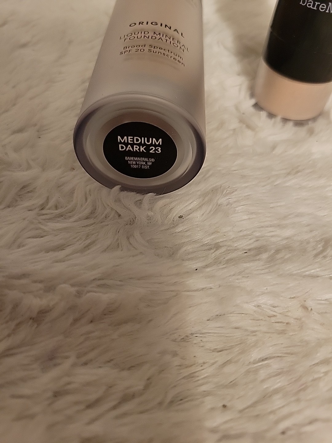 BARE MINERALS ORIGINAL LIQUID FOUNDATION Dark Medium & Mineral Veil .18oz