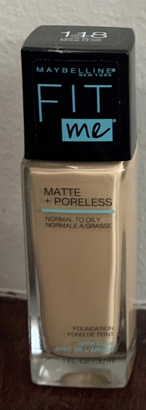 Maybelline Fit Me Matte + Poreless Liquid Foundation Makeup 118 Light Beige