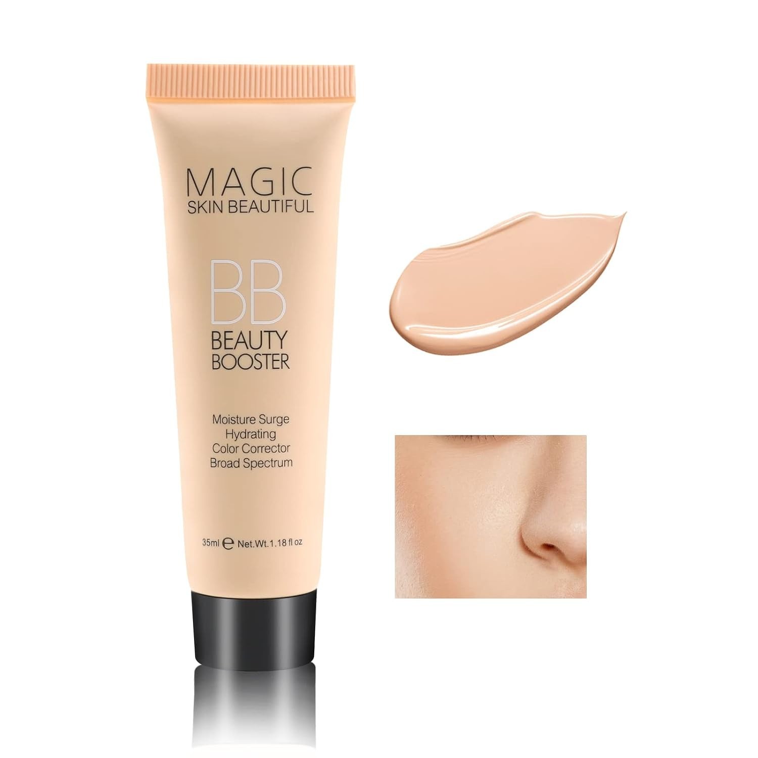 Radiant Full-Coverage BB Cream & Concealer for All Skin Types – Deep Color