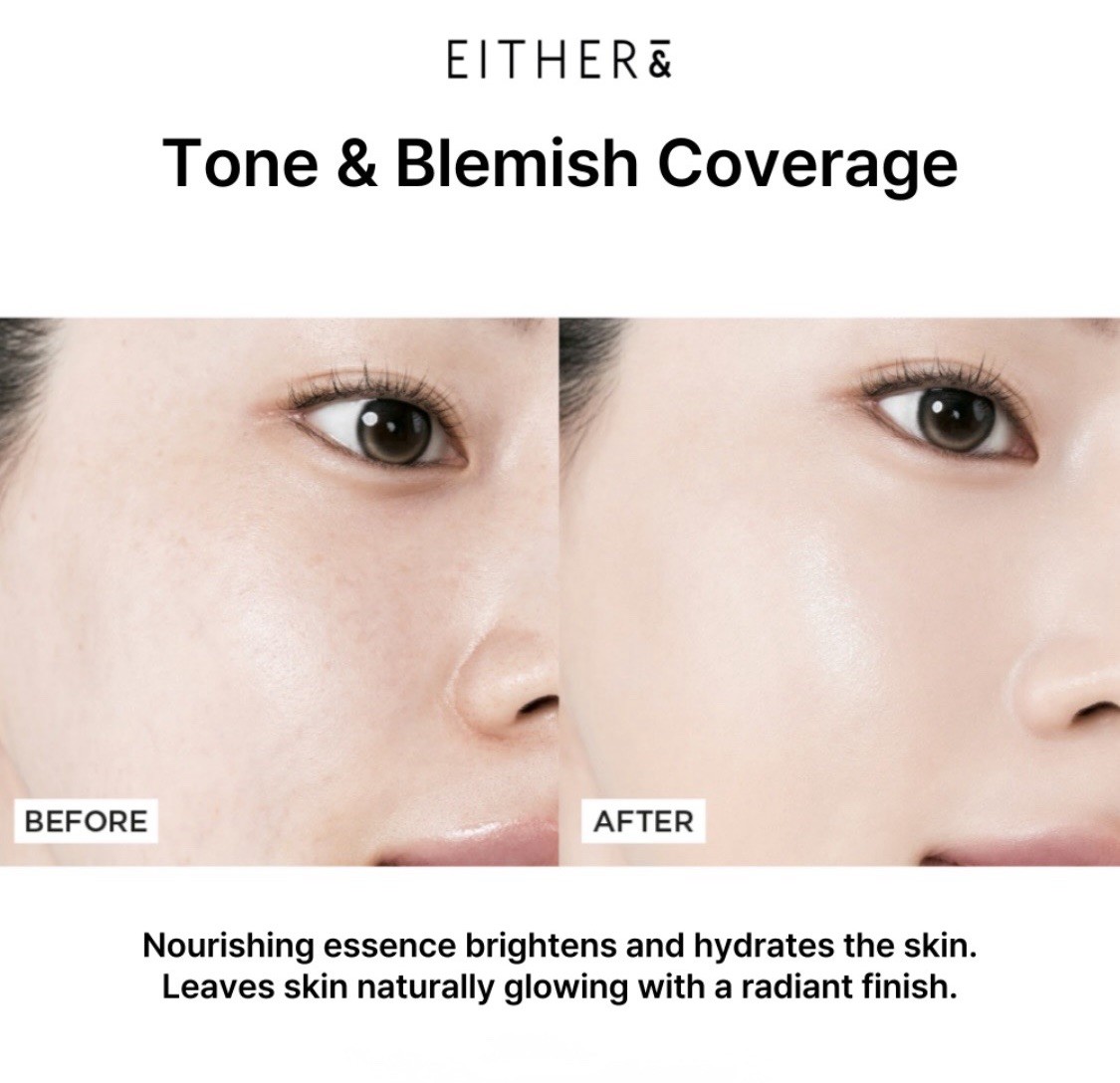 EITHER& Glow Pixel Cushion Foundation 17N Vanilla 12g / 0.42 oz SPF50+/PA+ 02/28