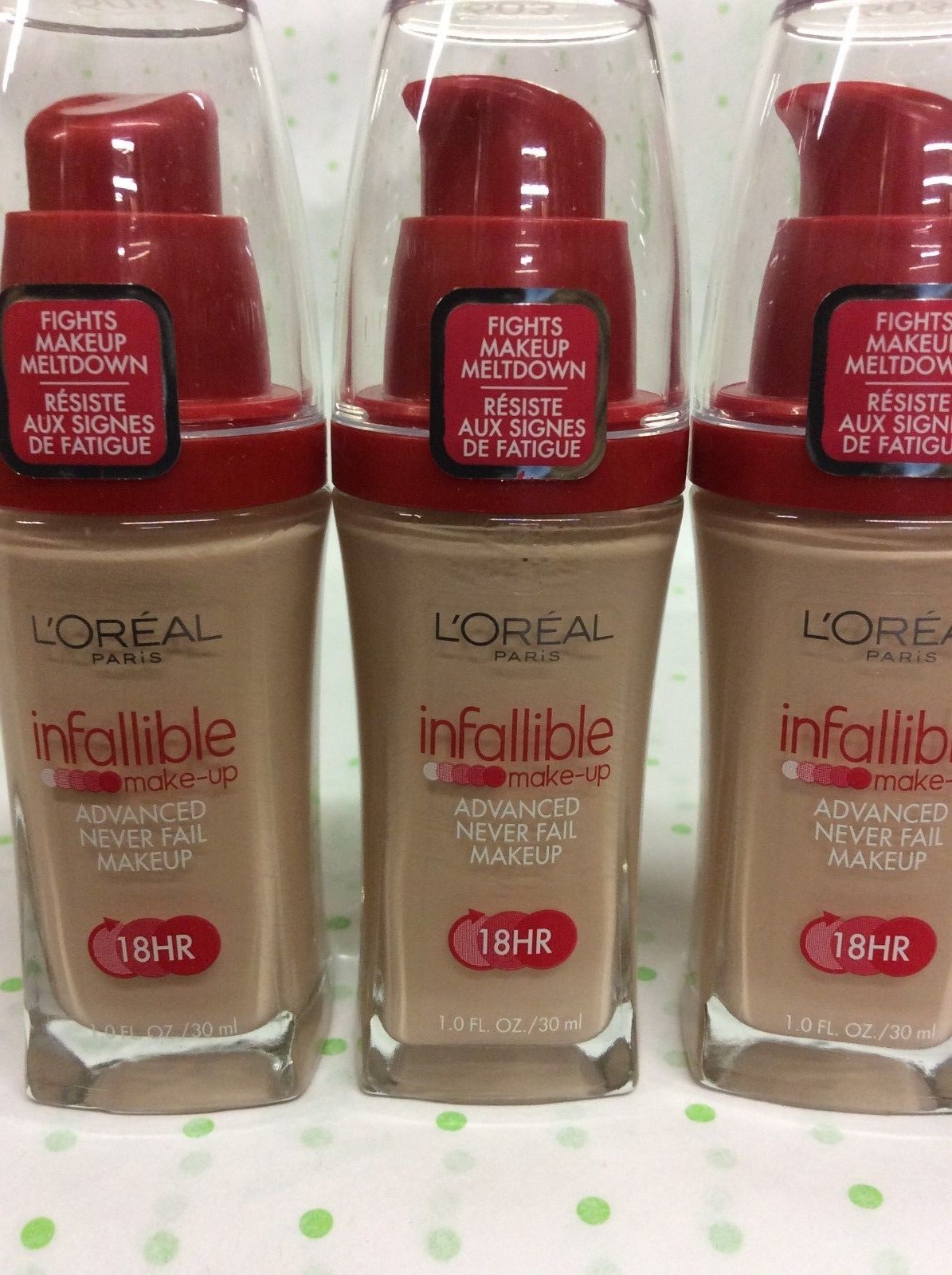 3 X L’Oreal Infallible Advanced Never Fail Makeup Foundation CLASSIC IVORY #603