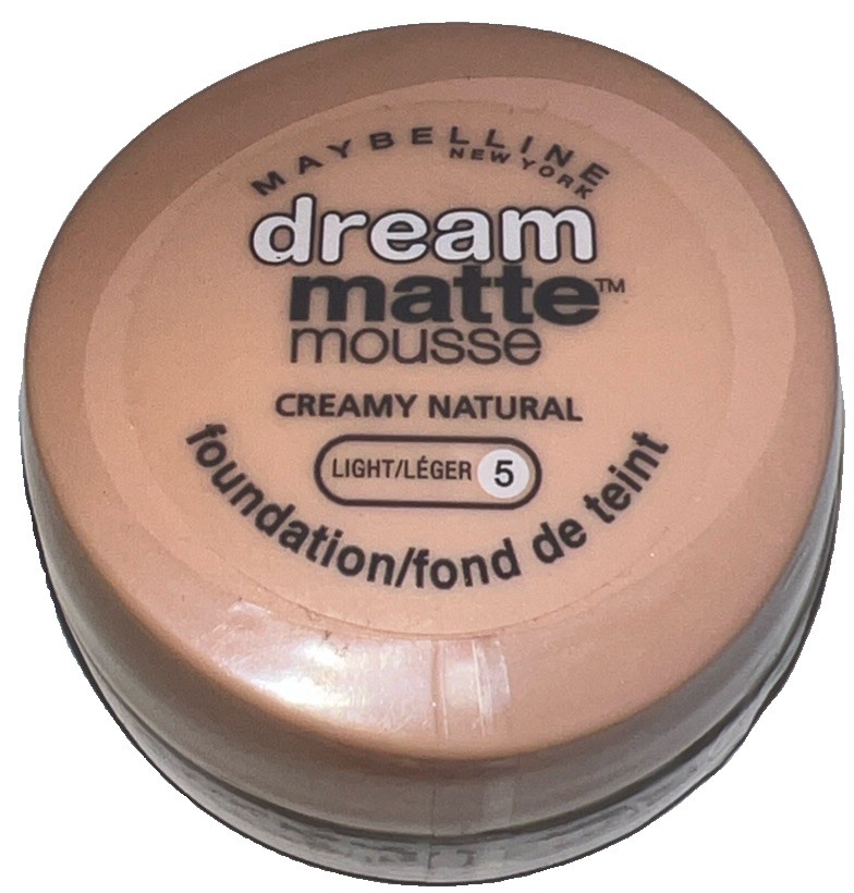 1- MAYBELLINE Dream Matte Mousse Foundation #LIGHT 5 CREAMY NATURAL -Sealed/RARE