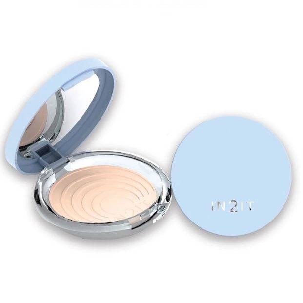 In2it UV Shine Control Pressed Powder foundation sun protection smooth silky 9g