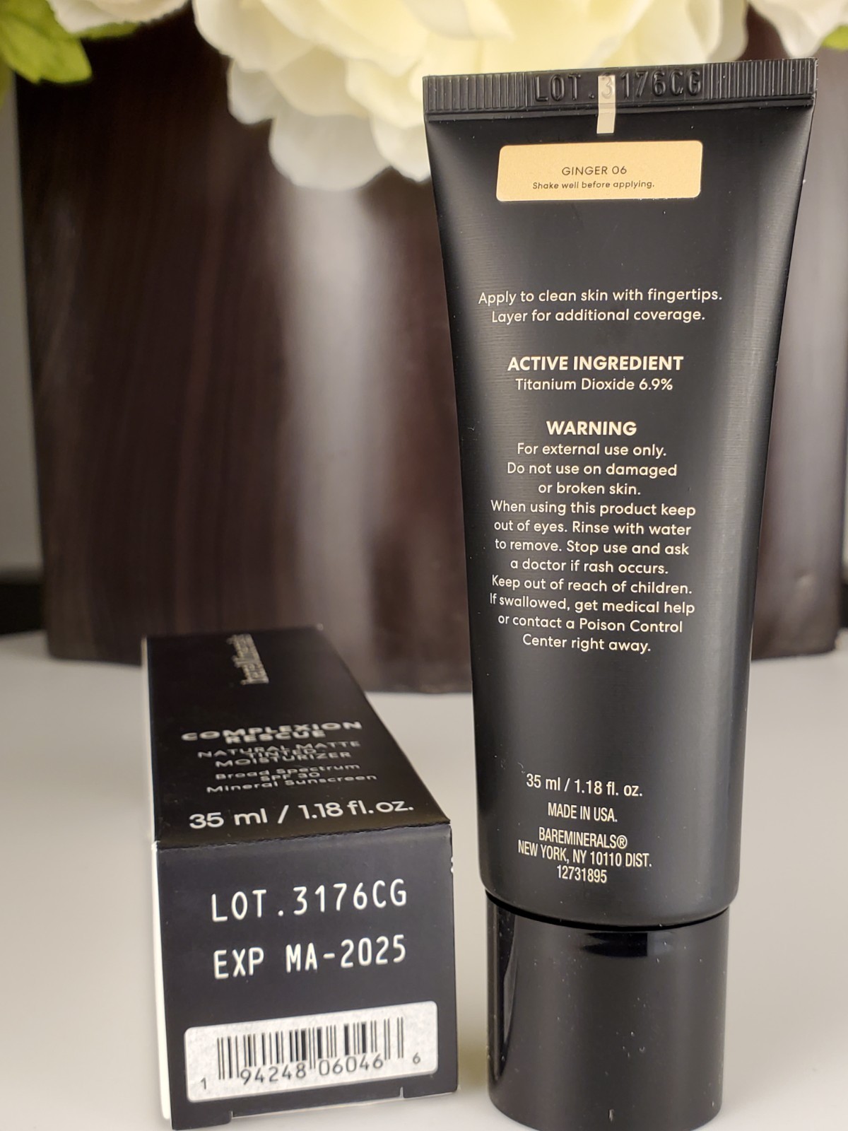 bareMinerals Complexion Rescue Natural Matte Tinted Moisturizer GINGER 06~ NIB