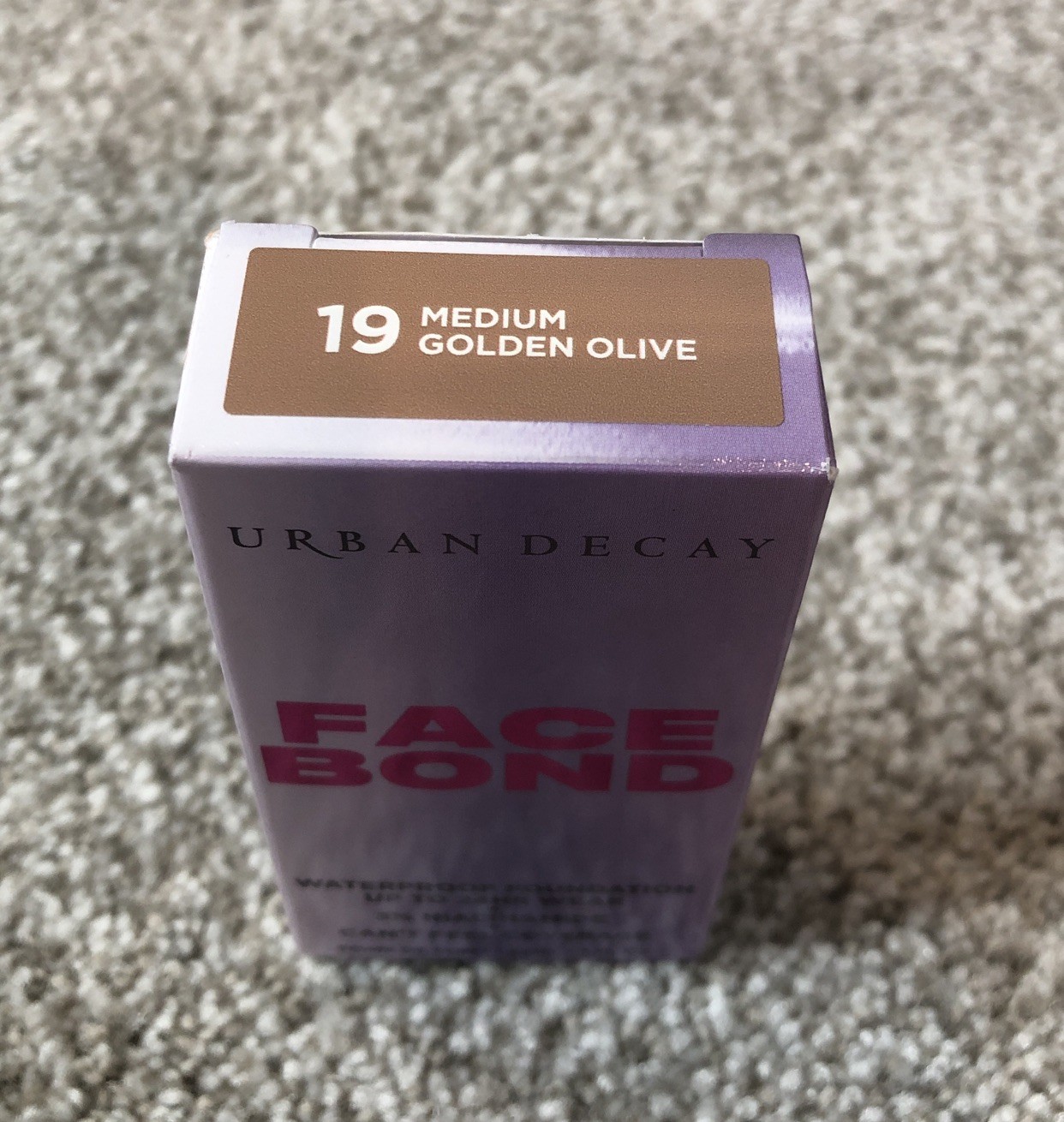 Urban Decay Face Bond – 19 Medium Golden Olive- Waterproof Foundation – 1 floz