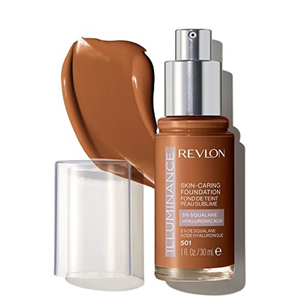 Revlon Illuminance Skin-Caring Liquid Foundation, 501 Toasted Caramel, 1 fl oz
