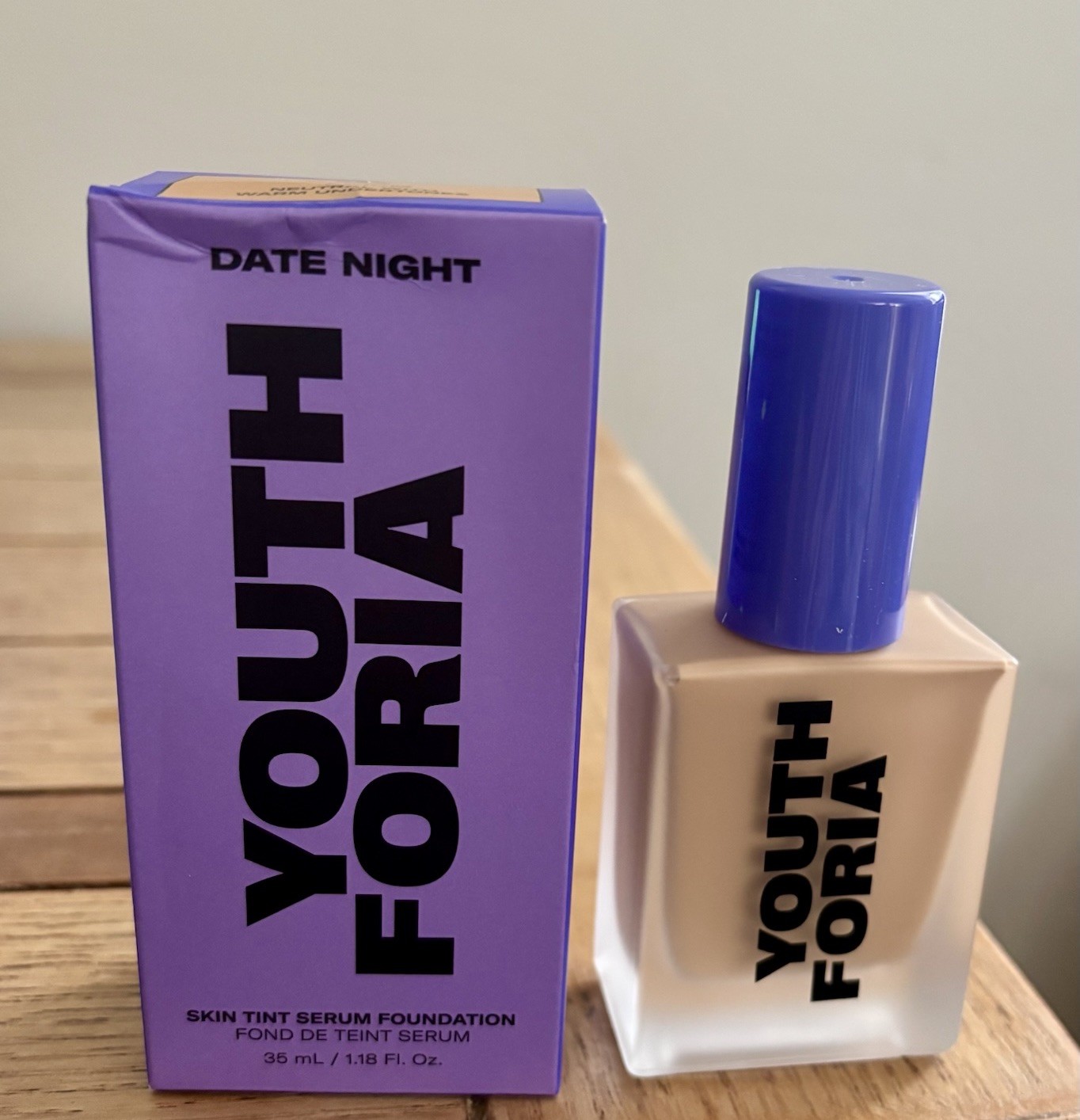 Youthforia Date Night Skin Tint Serum Foundation – Shade #330 (Medium) NEW