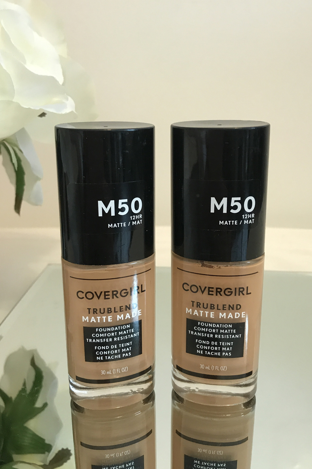 2 Pack Covergirl Trublend Matte Made Foundation M50 Long Lasting 12 Hours