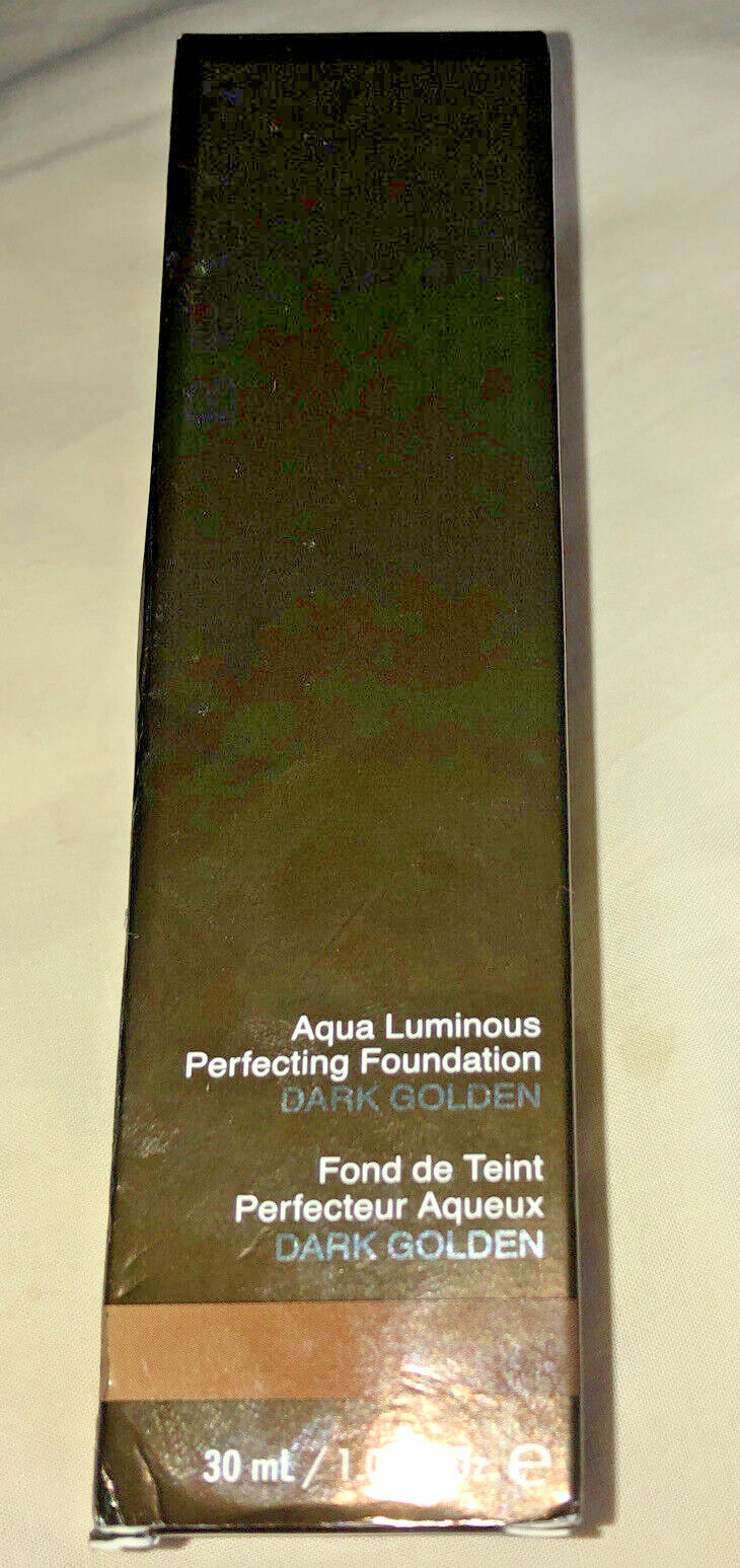 Becca Aqua Luminous Perfecting Foundation Dark Golden Full Size New Boxed SEALED