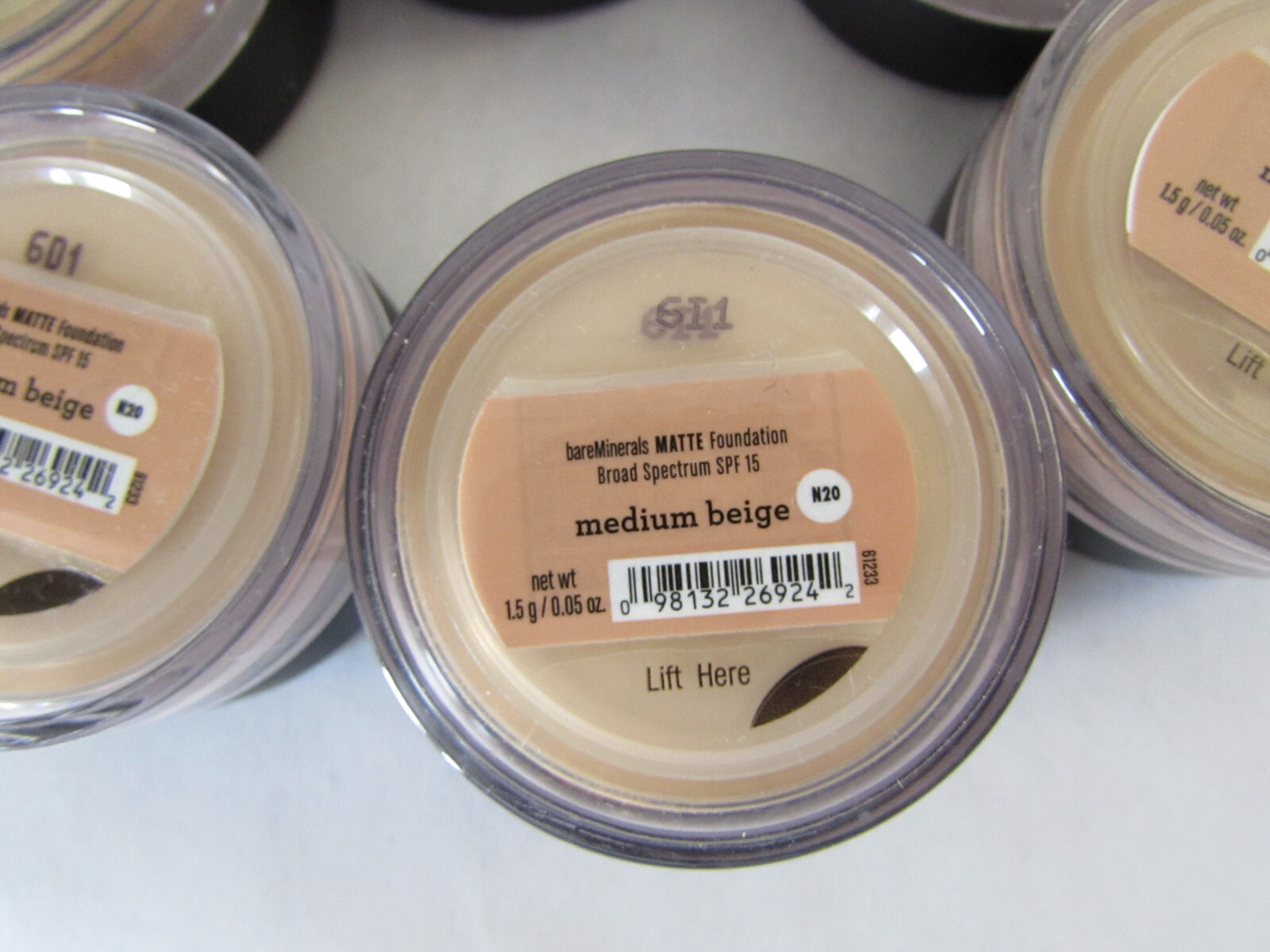 BareMinerals Foundation Medium Beige Matte 1.5g Travel Size Lot Of 6 Sale