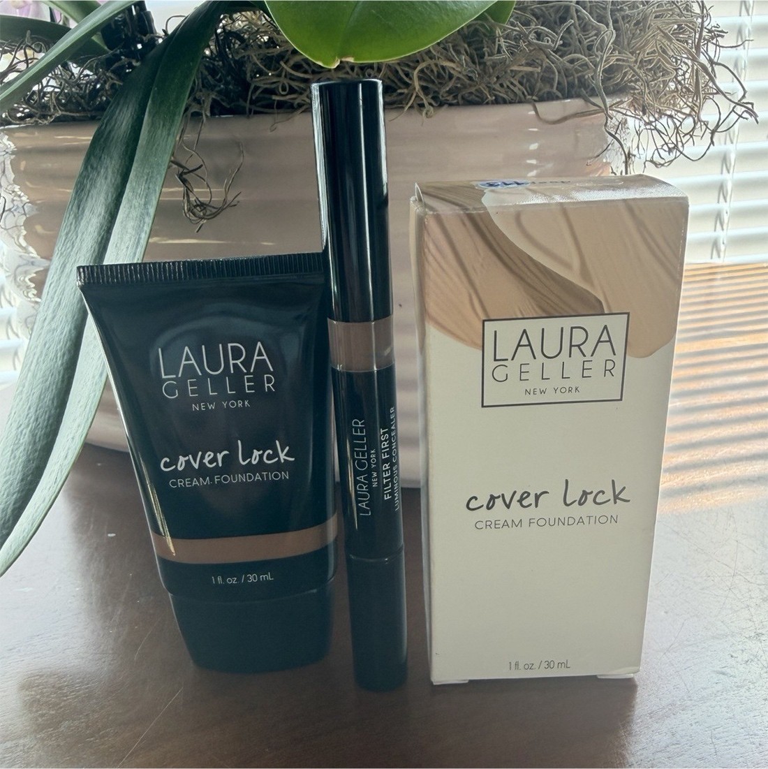 Laura Geller New York Cover Lock Cream Foundation Full Matte SPF 40 Deep 1oz