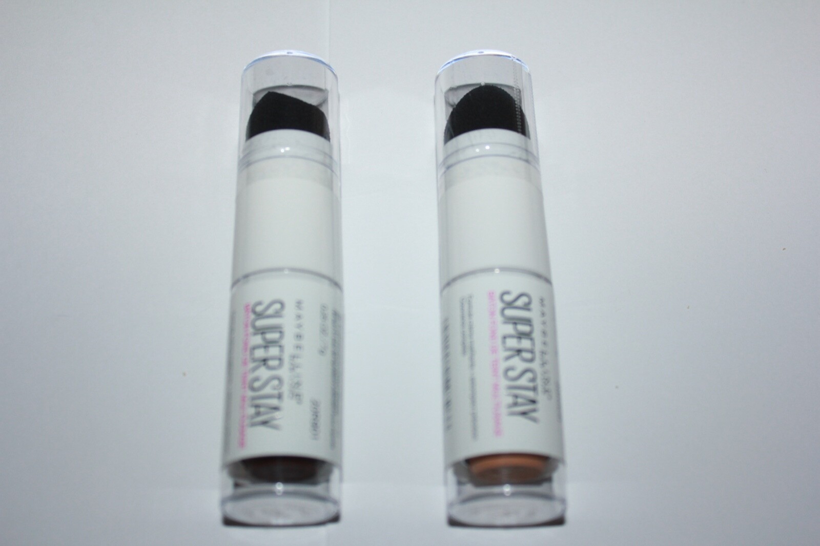 2 Maybelline Superstay Multi-Use Foundation Stick #130 + #380 Sealed 0.25 oz