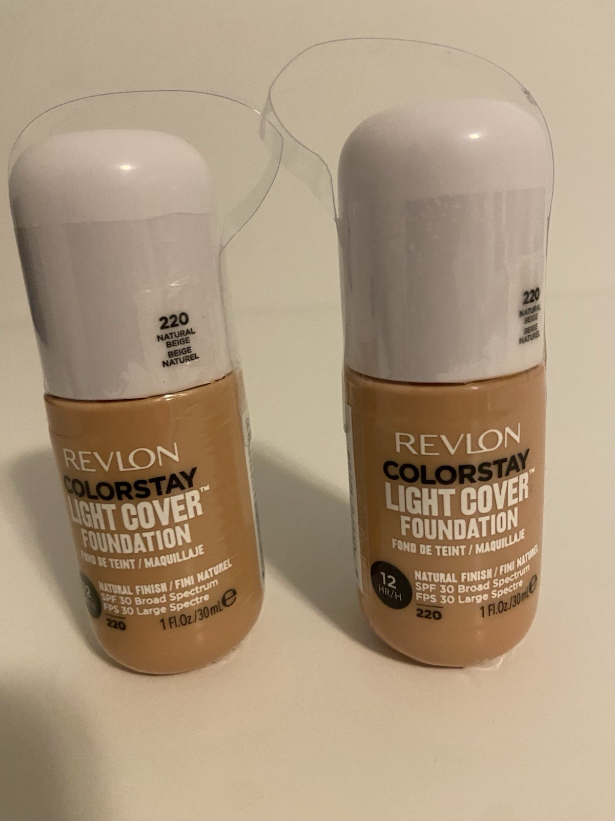 2-Revlon color stay light cover 220 natural beige 12hr 1.oz