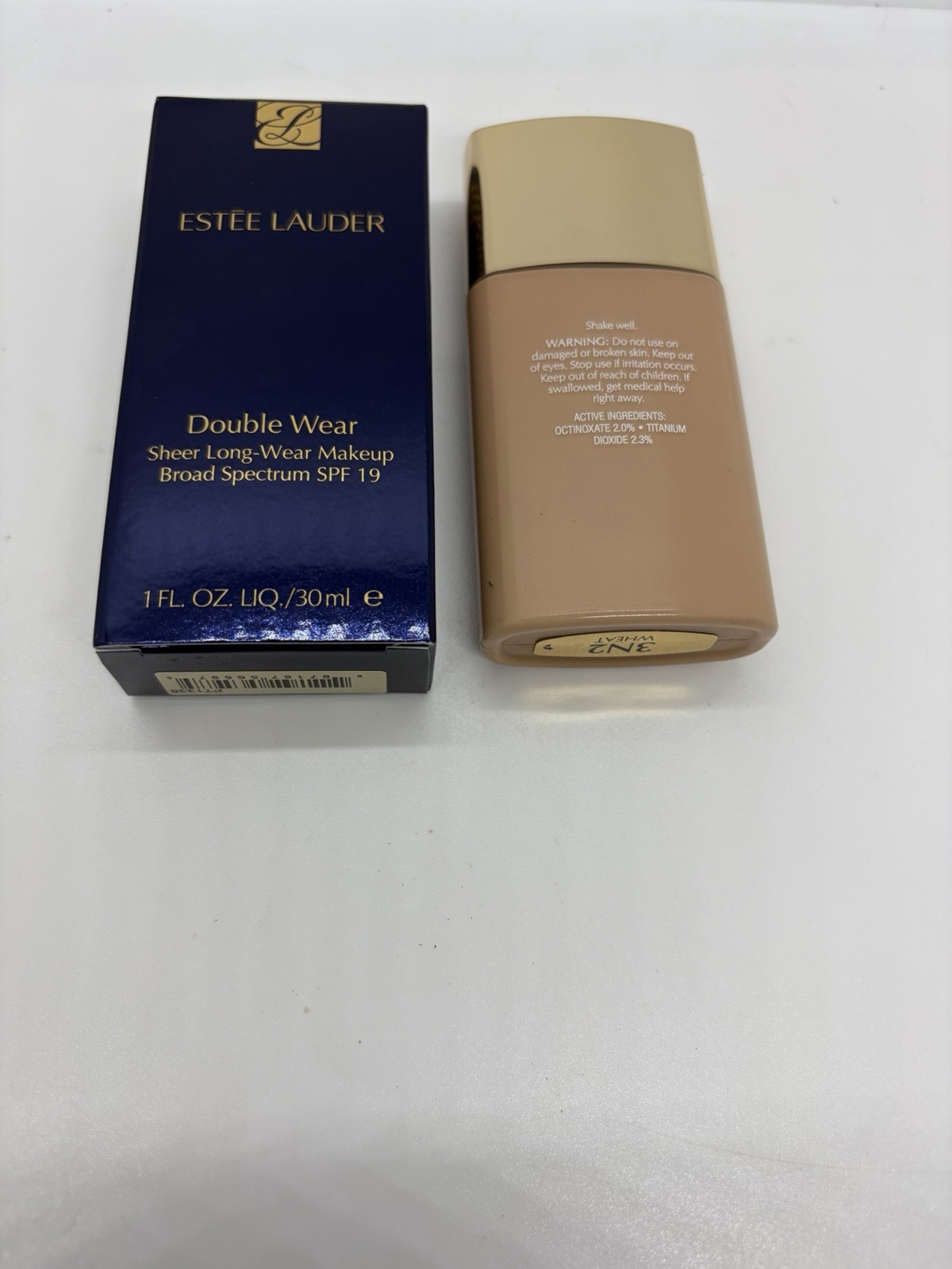 ESTEE LAUDER New Double Wear Sheer Long-Wear Makeup 3N2 Wheat 1 Oz. SPF 19