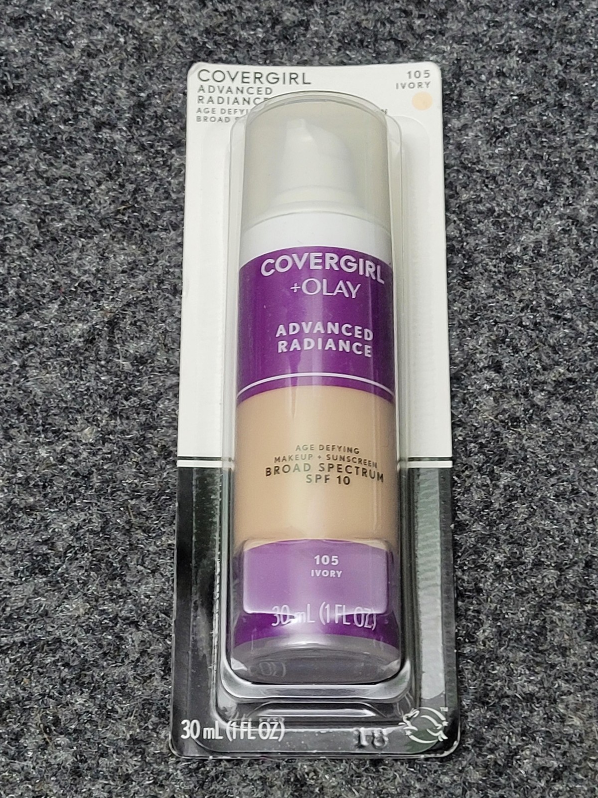 CoverGirl + Olay Advanced Radiance Liquid Foundation 105 White SPF10 1 Fl Oz New